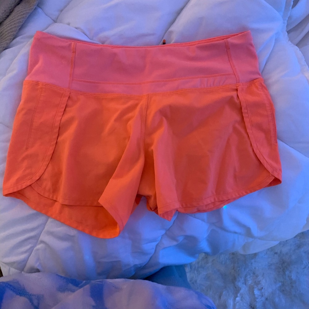 Lulu lemon neon orange shorts